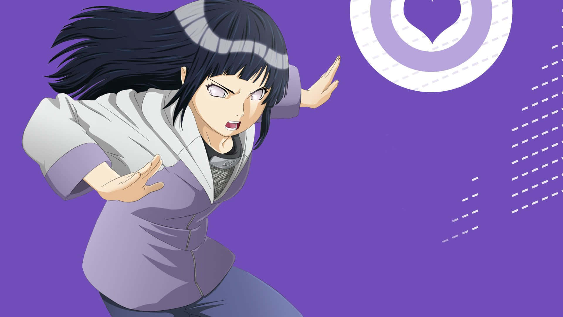Hinata Uzumaki, anime girl, dark hair, Full HD Desktop Wallpaper