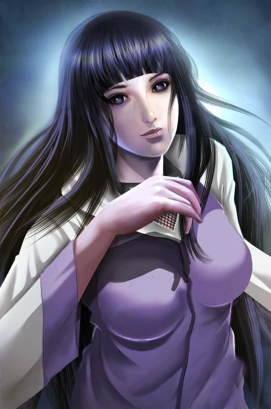 Hinata Uzumaki, long dark hair, purple eyes, HD Phone Wallpaper