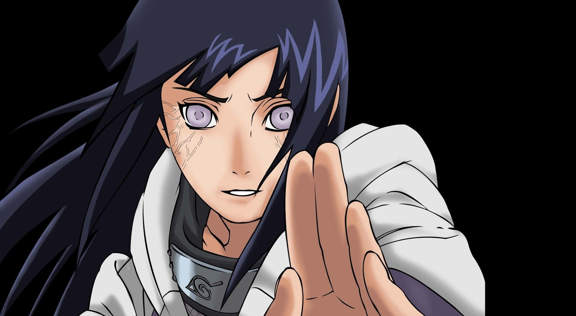 Hinata Uzumaki, long dark hair, purple eyes, Full HD Desktop Wallpaper