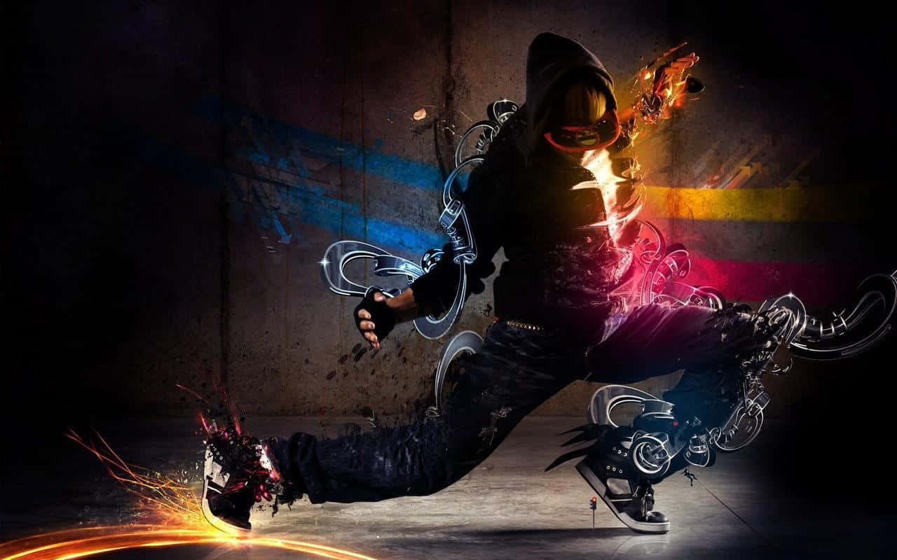 Hip Hop Free Fire, hooded figure, breakdancing, HD Desktop Wallpaper