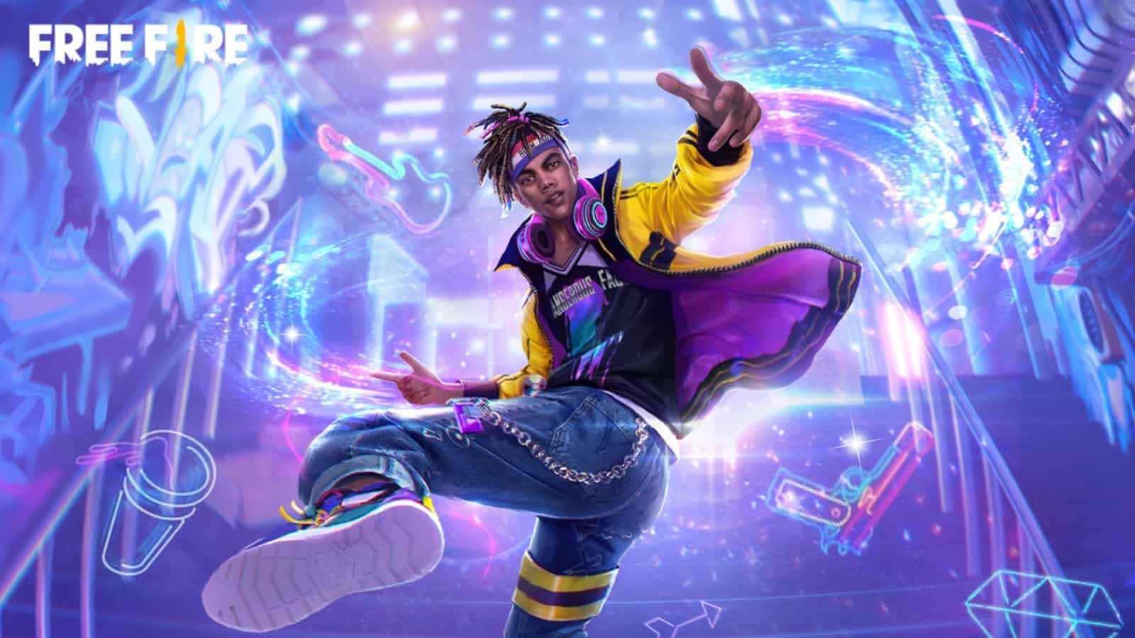 Hip Hop Free Fire, yellow jacket, jeans, HD Desktop Wallpaper