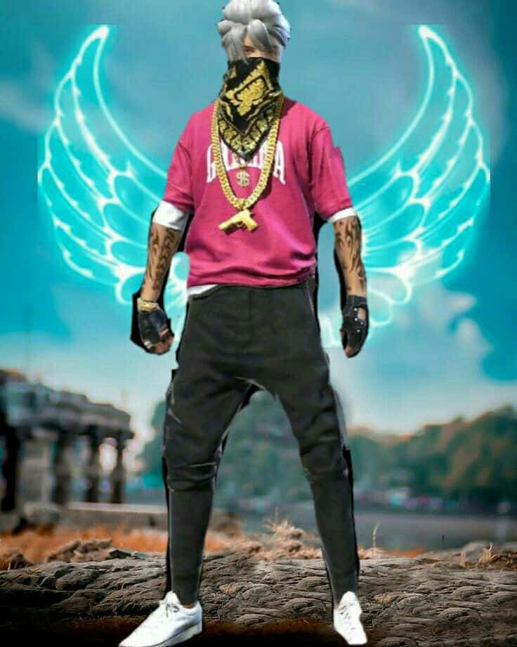 Hip Hop Free Fire, silver hair, bandana, SD Phone Wallpaper