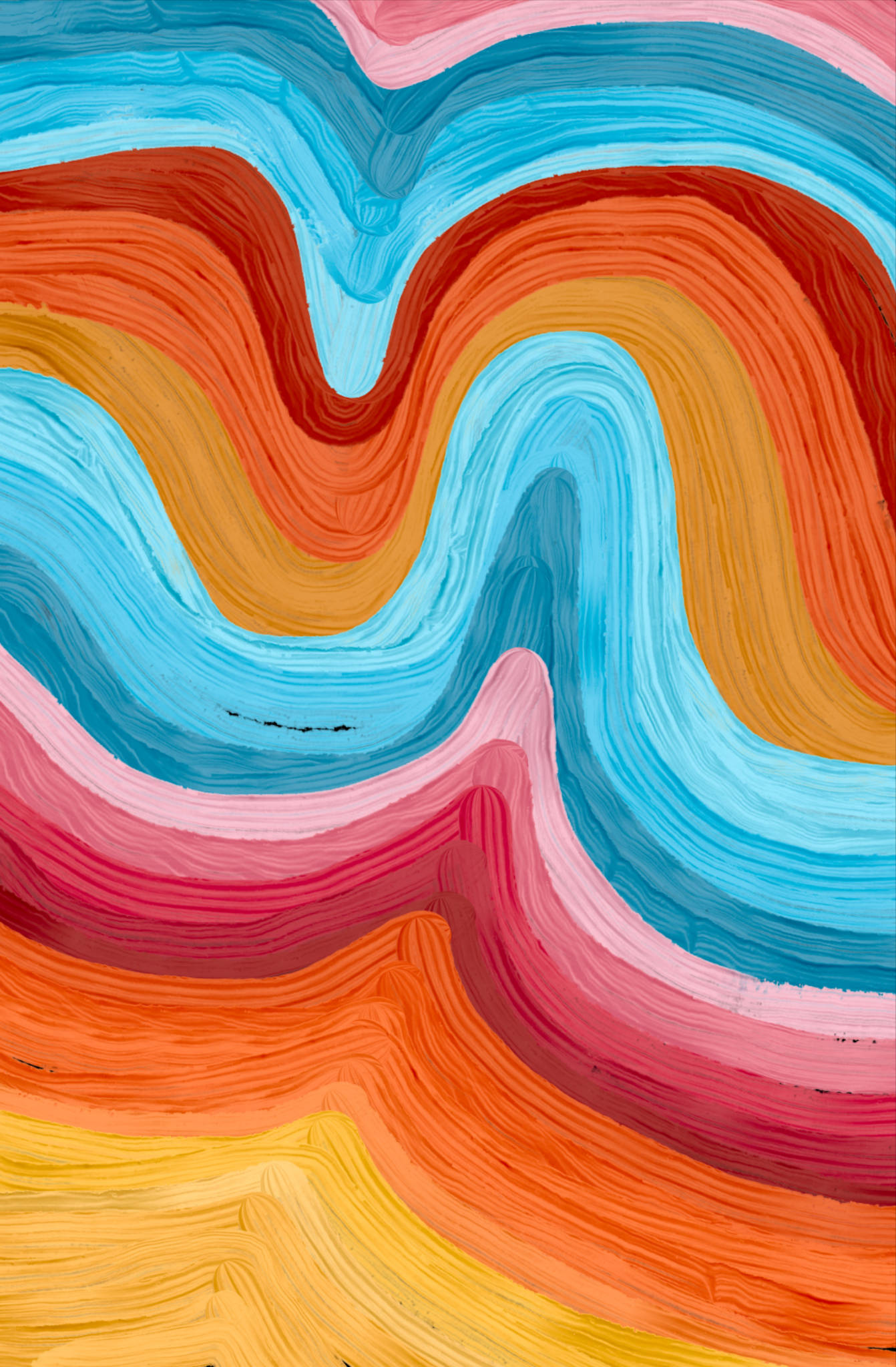 Hippie Aesthetic, blue, orange, Full HD Phone Wallpaper