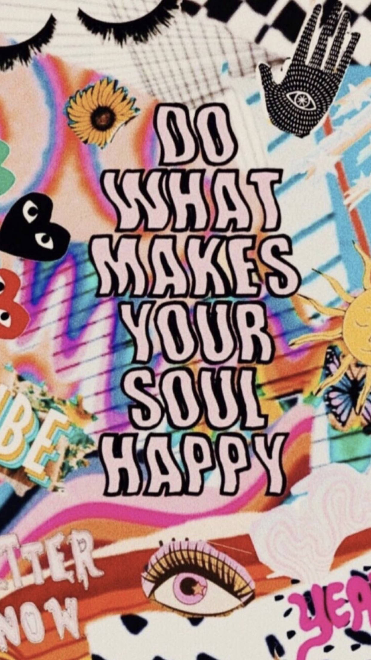DO WHAT MAKES YOUR SOUL HAPPY, eyes, suns, Full HD Phone Wallpaper