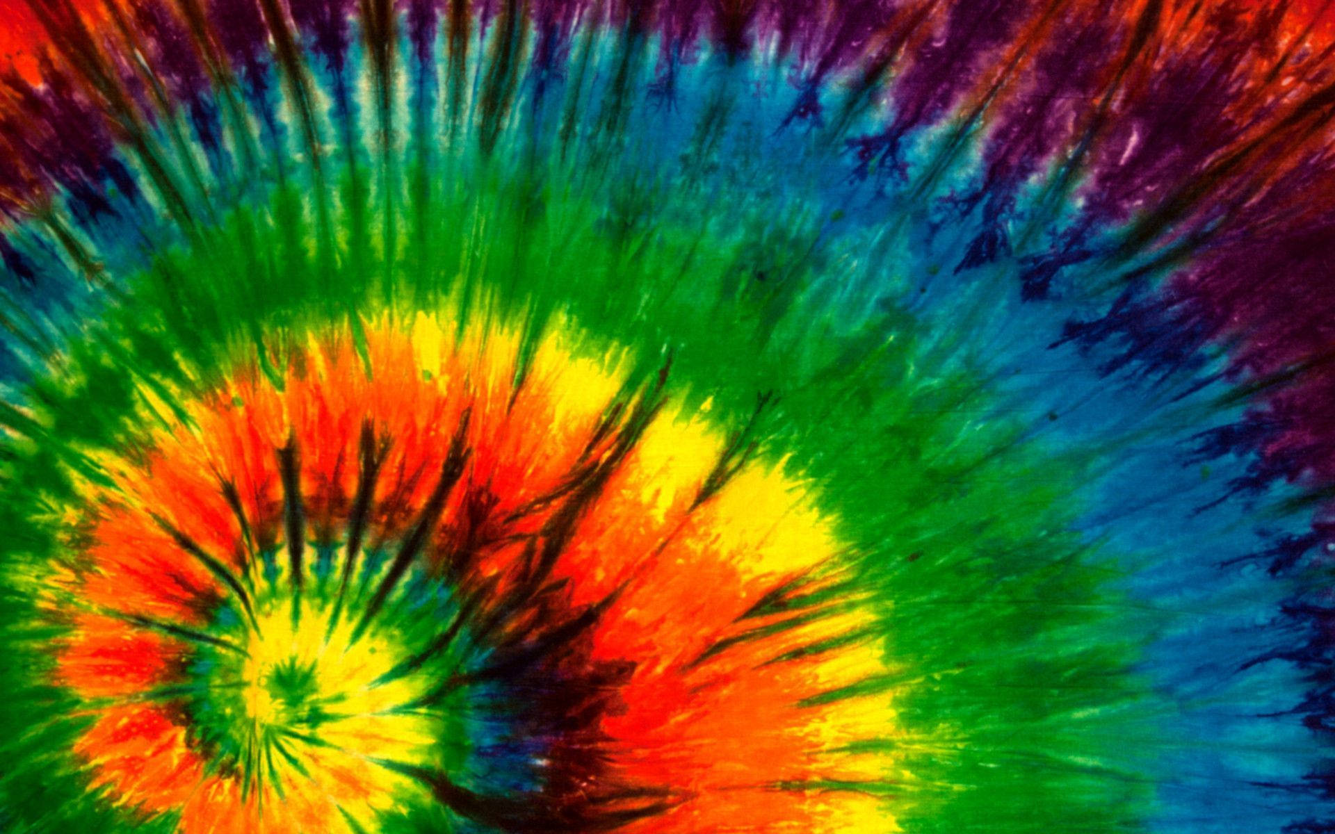Hippie Vibe Tie-dye Design, rainbow tie-dye, bright center, Full HD Desktop Wallpaper