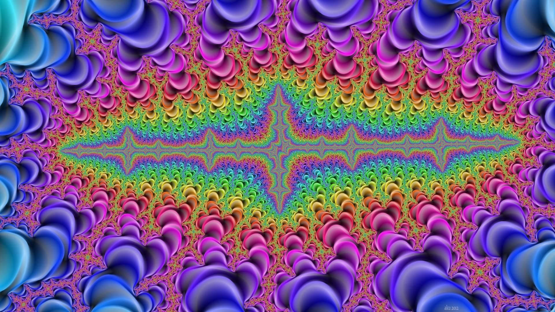 Hippie, neon colour pattern, rainbow hues, Full HD Desktop Wallpaper