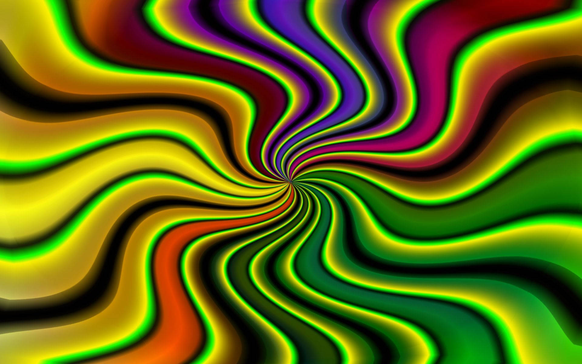 Hippie, wavy line illustration, psychedelic swirls, Full HD Desktop Wallpaper