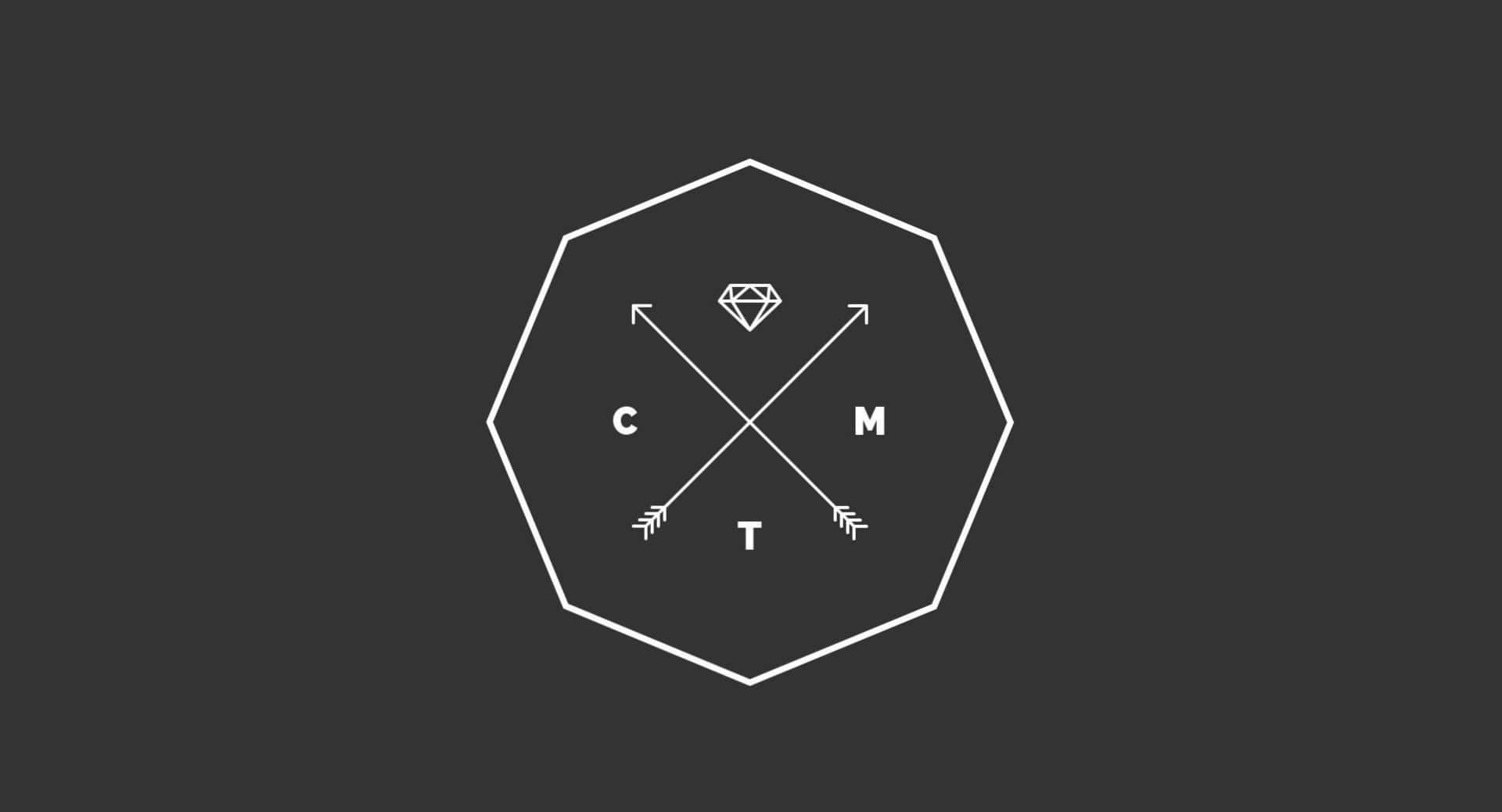 Hipster Desktop, minimalist, white hexagonal logo, Full HD Desktop Wallpaper