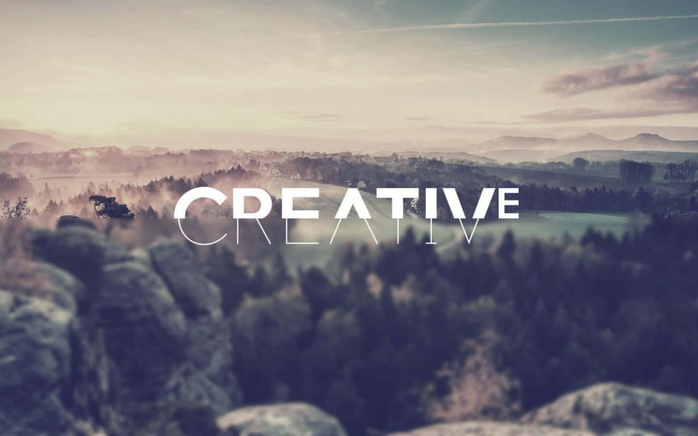 Hipster Desktop, misty mountain valley, dawn, HD Desktop Wallpaper