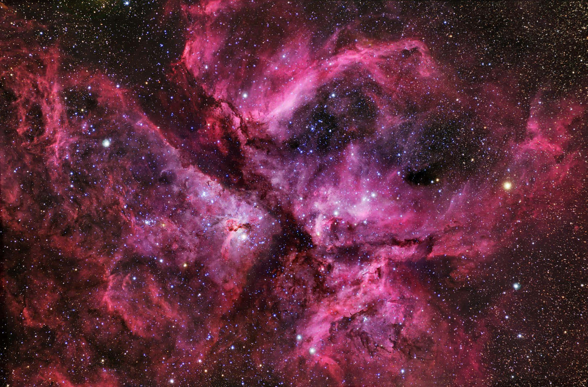 pink, purple, cosmic clouds, Full HD Desktop Wallpaper