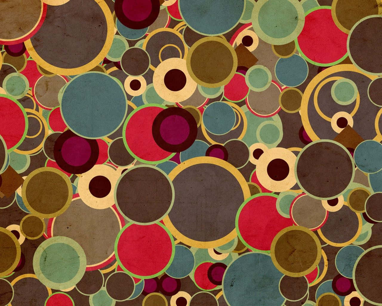 70s aesthetic, retro 70s aesthetic, vibrant overlapping circles, HD Desktop Wallpaper