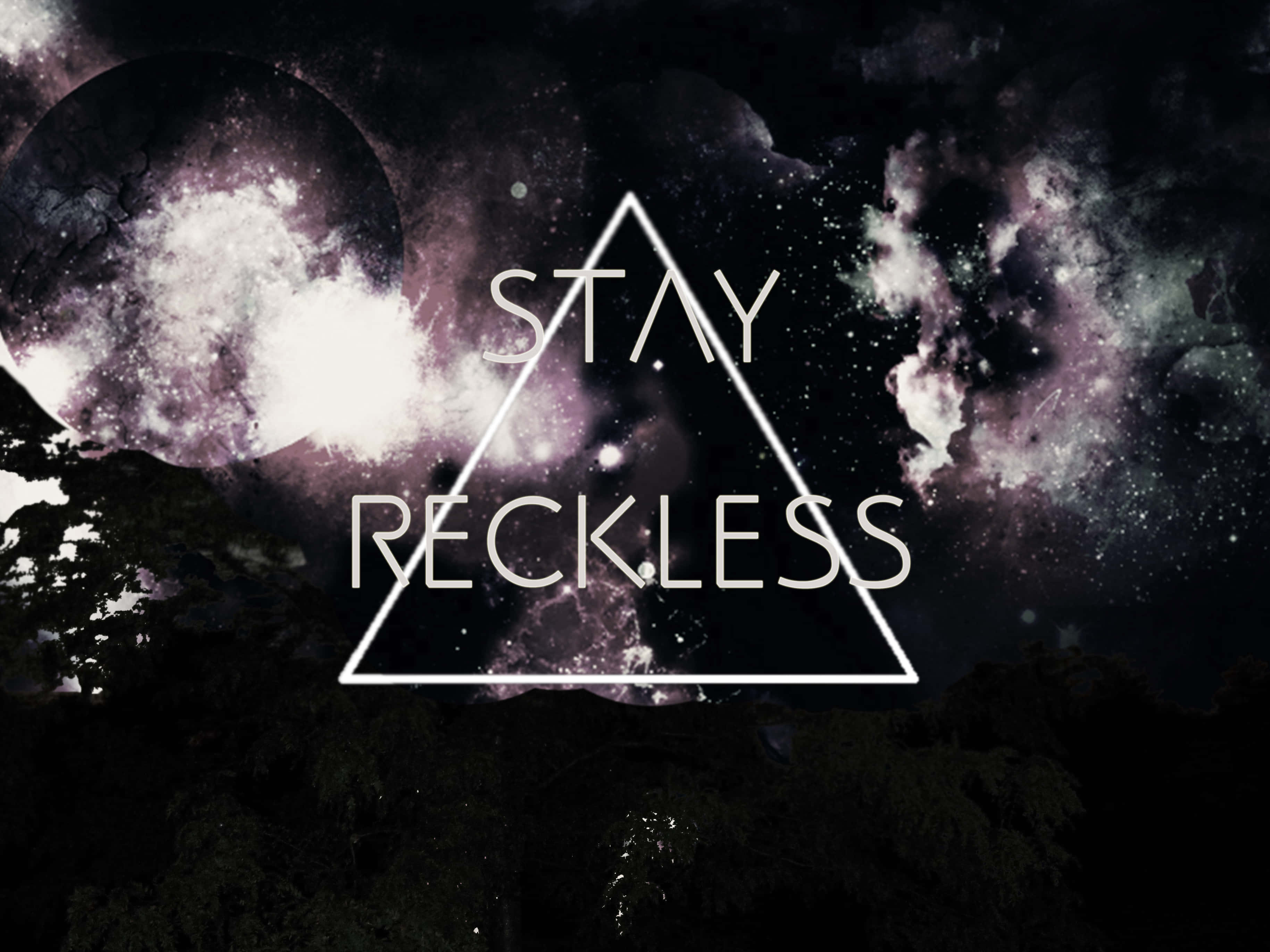 hipster galaxy tumblr, purple nebulae, glowing white triangle, 2K Desktop Wallpaper