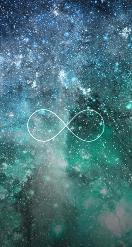 Hipster Galaxy Tumblr, infinity symbol, teal, SD Phone Wallpaper
