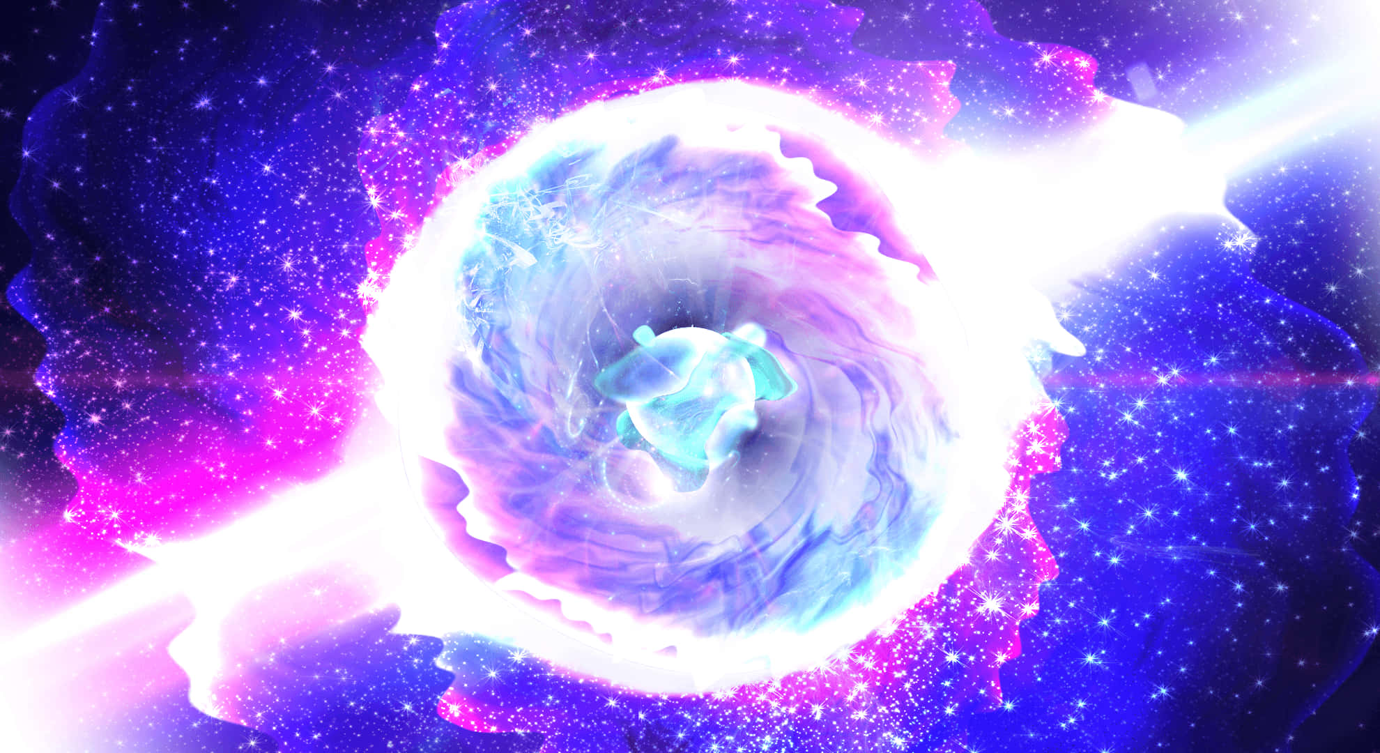 Hipster Galaxy, cosmic vortex, electric blue, Full HD Desktop Wallpaper