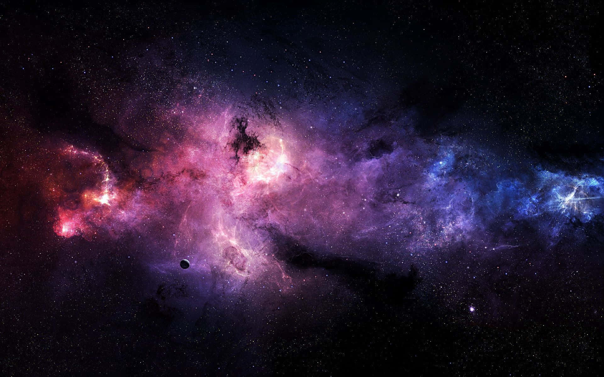 Hipster Galaxy Tumblr, cosmic nebula, vibrant pink purple and blue gases, Full HD Desktop Wallpaper