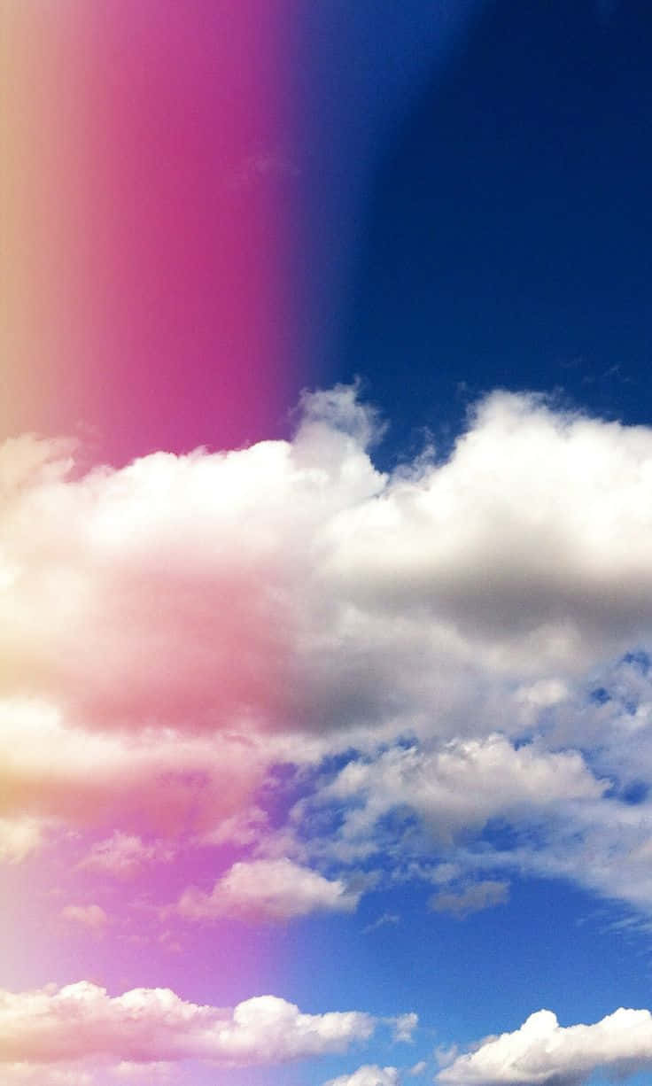 Hipster Galaxy Tumblr, vibrant gradient sky, pink and blue hues, SD Phone Wallpaper