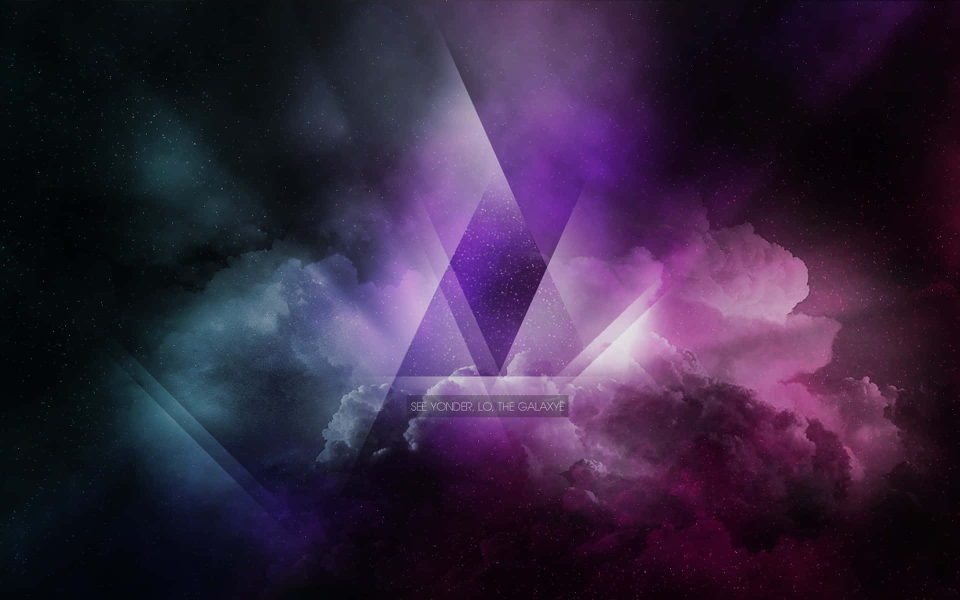 Hipster Galaxy, cosmic nebula, deep purples, Full HD Desktop Wallpaper