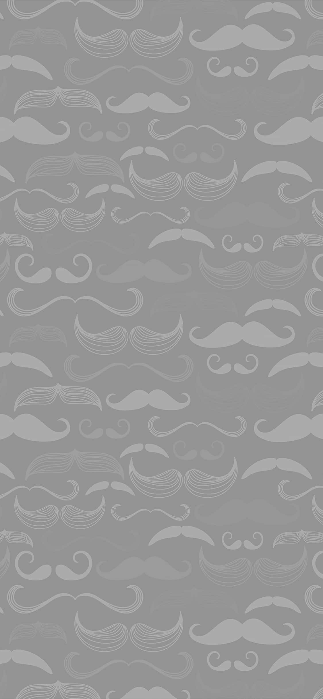 hipster iPhone, gray, mustache, Full HD Phone Wallpaper