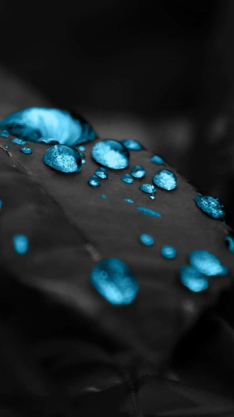 Hipster iPhone, cyan, water droplets, HD Phone Wallpaper