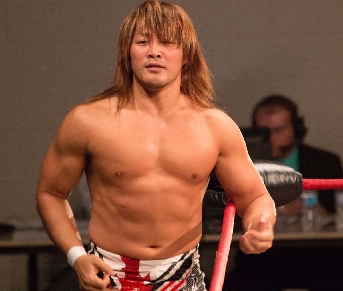 Hiroshi Tanahashi, wrestling ring, red ring post, SD Desktop Wallpaper