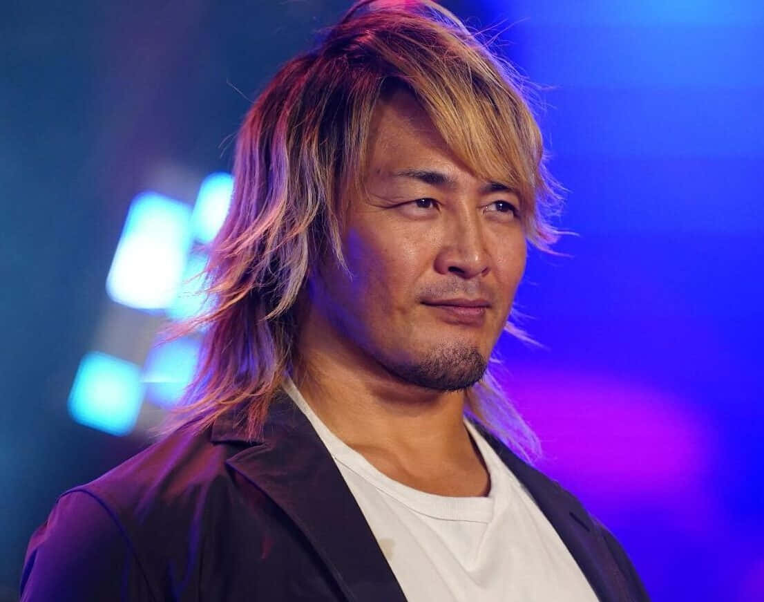 Hiroshi Tanahashi, long layered hair, goatee, SD Desktop Wallpaper