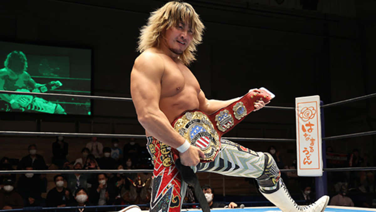 Hiroshi Tanahashi, championship belt, ring, SD Desktop Wallpaper