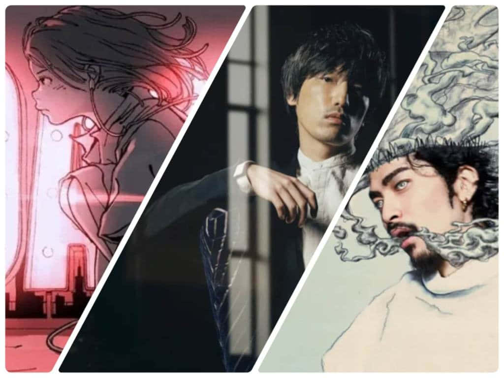 Hiroyuki Sawano, anime girl, red light, SD Desktop Wallpaper