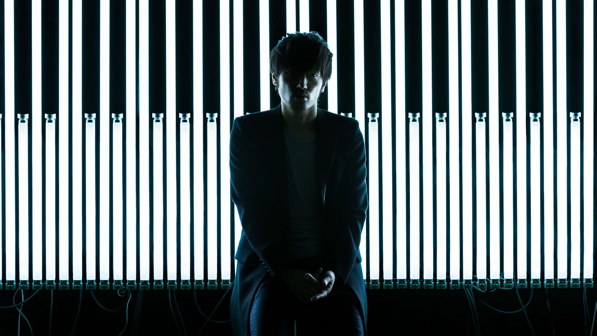Hiroyuki Sawano, fluent tubes, vertical fluorescent tubes, Full HD Desktop Wallpaper