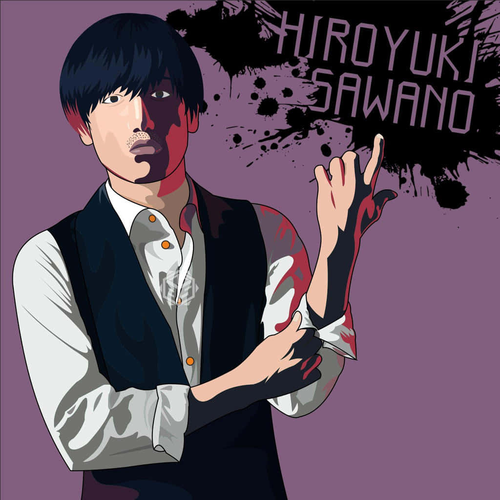 Hiroyuki Sawano, anime-style illustration, dark hair, SD Desktop Wallpaper
