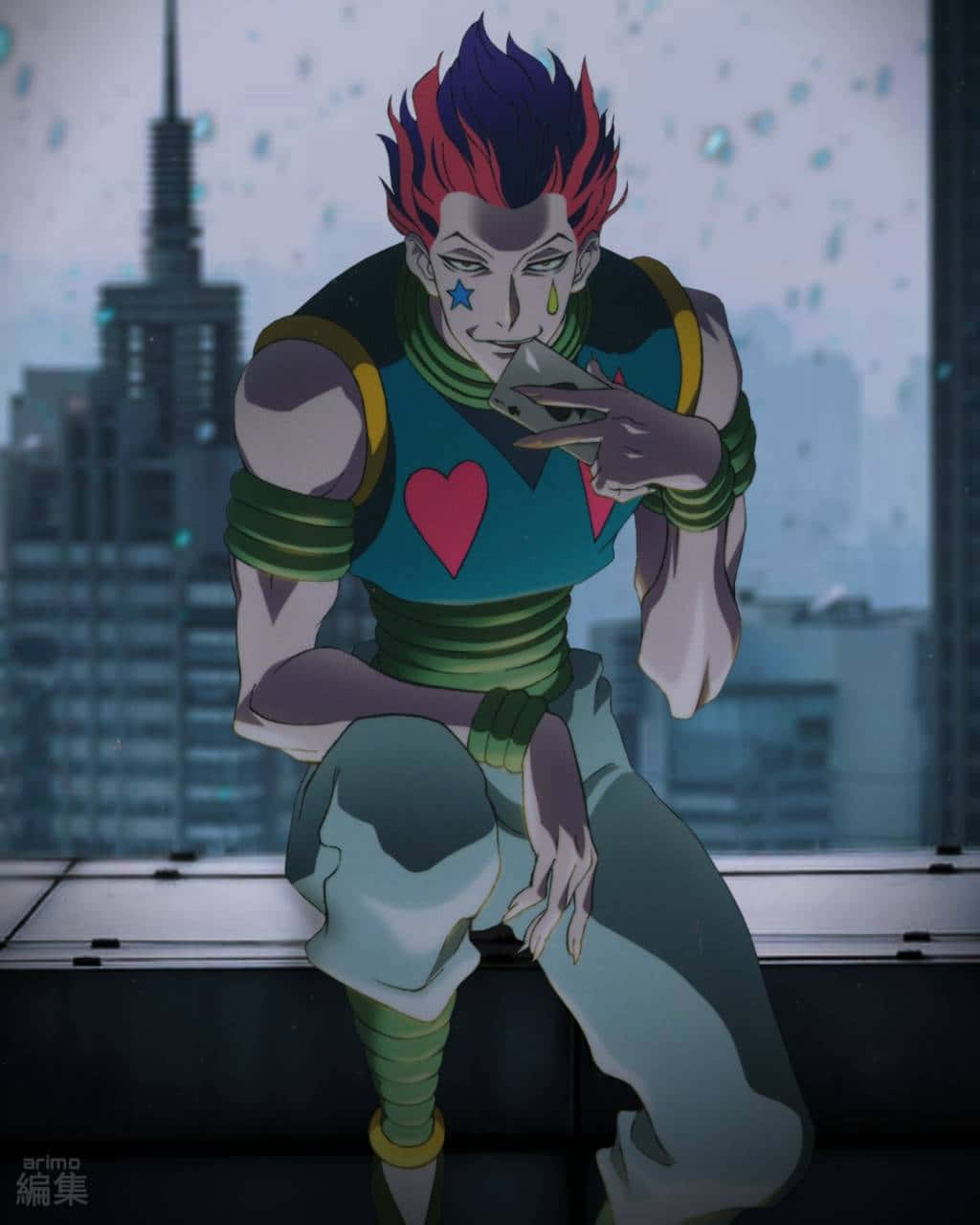 Hisoka, iPhone, spiky-haired anime character, HD Phone Wallpaper