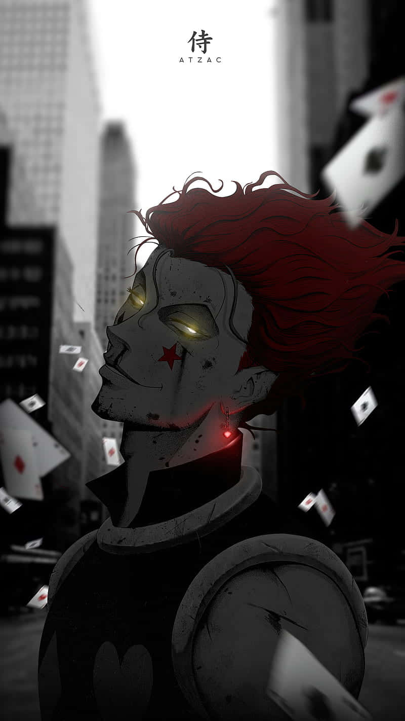 Hisoka, iPhone, red-haired anime character, HD Phone Wallpaper