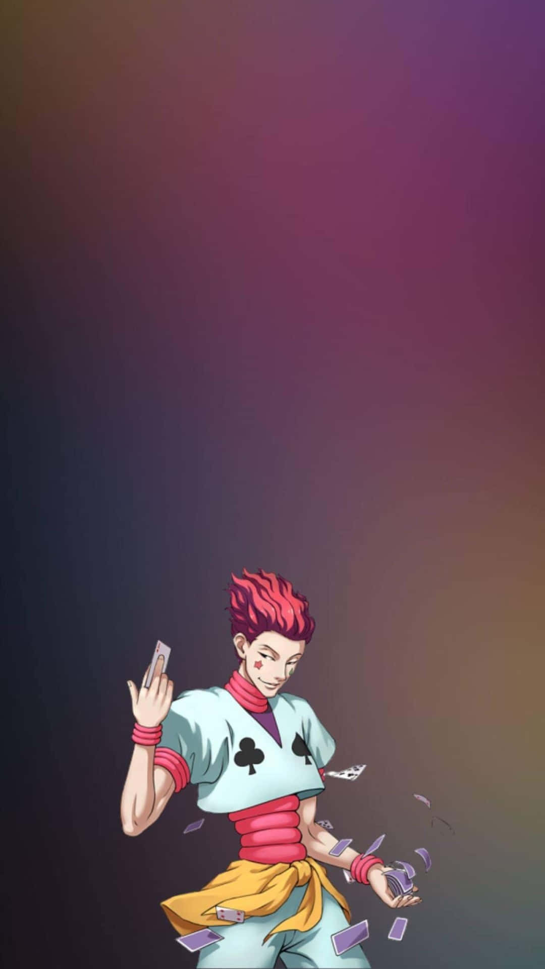 Hisoka, iPhone, spiky red hair, Full HD Phone Wallpaper