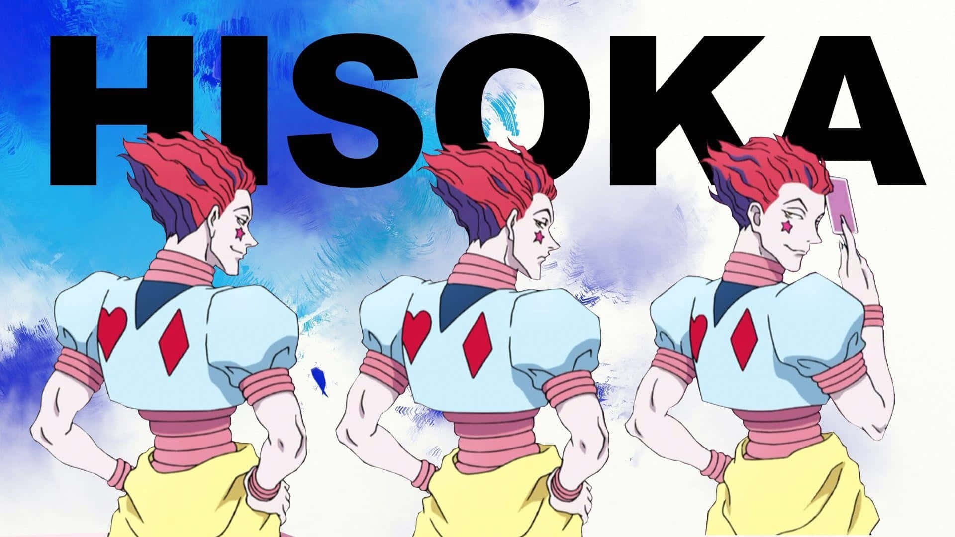Hisoka Morow, red hair, star tattoos, Full HD Desktop Wallpaper