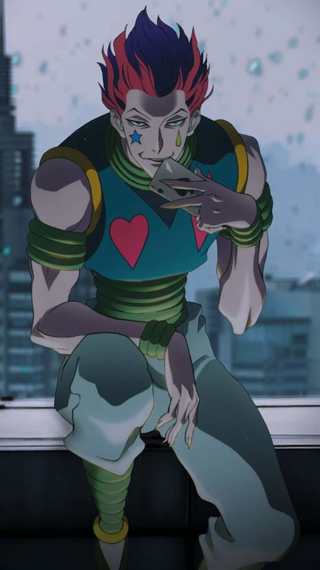 Hisoka Morow, spiky-haired, star tattoo, Full HD Phone Wallpaper