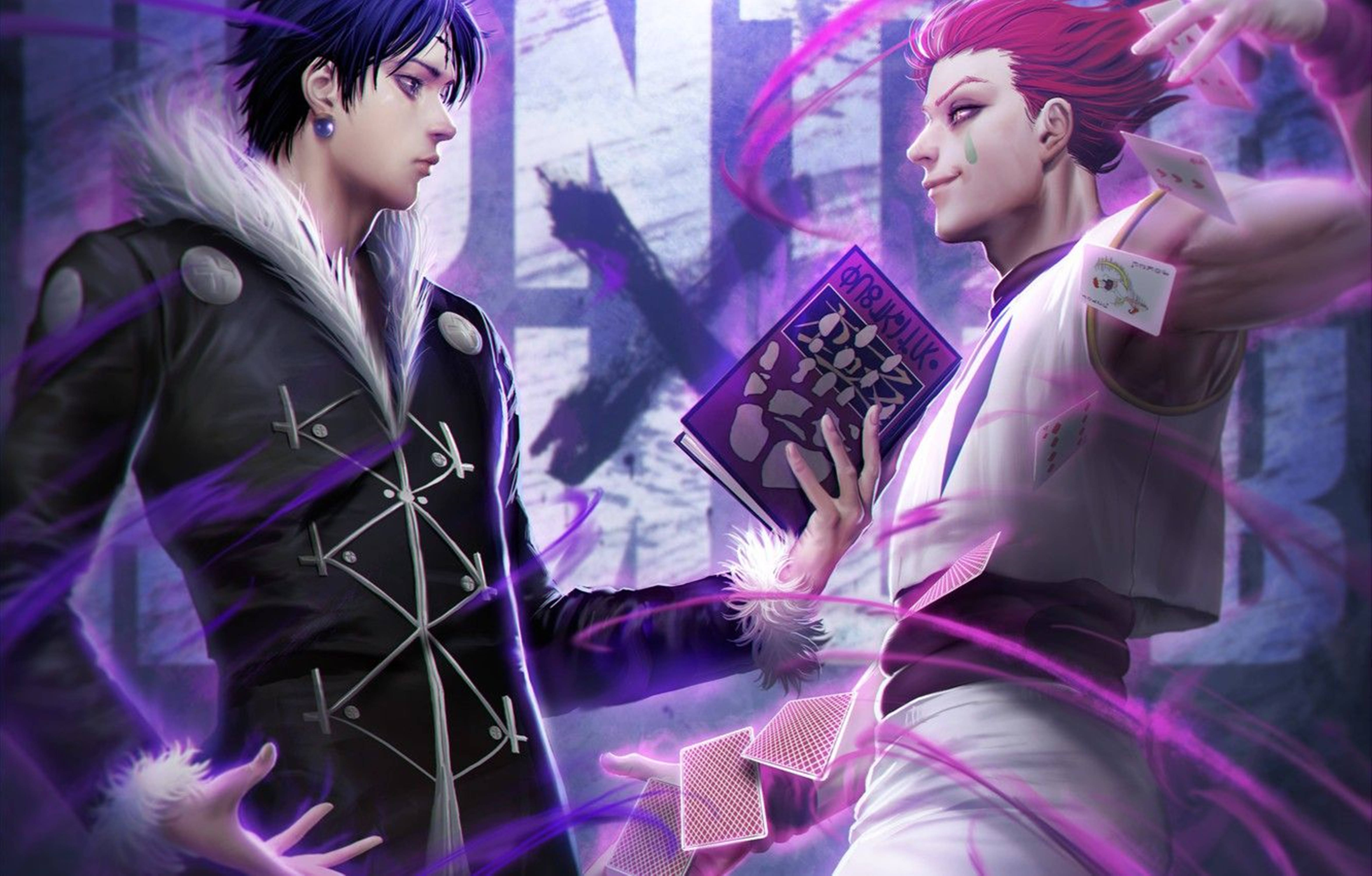 Hisoka, anime characters, purple energy, 5K Desktop Wallpaper