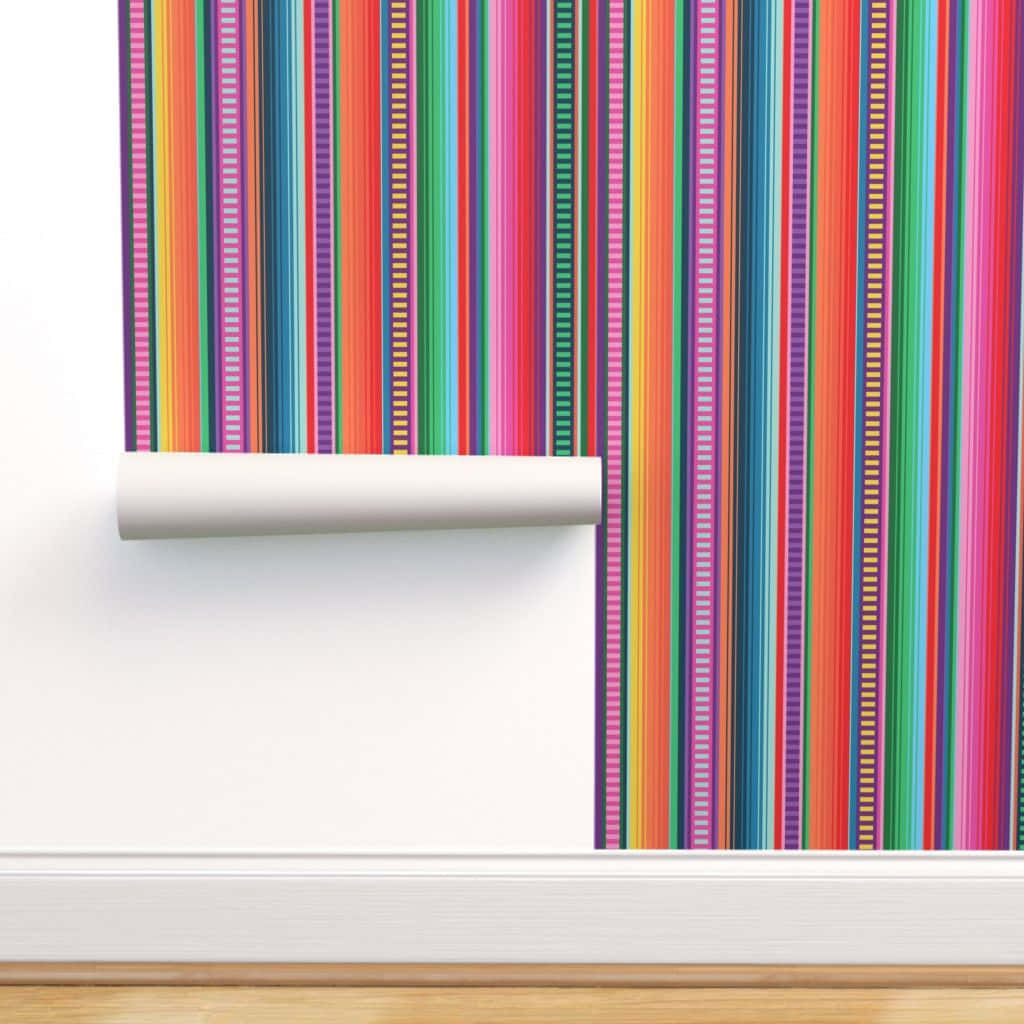 Hispanic, multicolored striped wallpaper, white wall, SD Desktop Wallpaper
