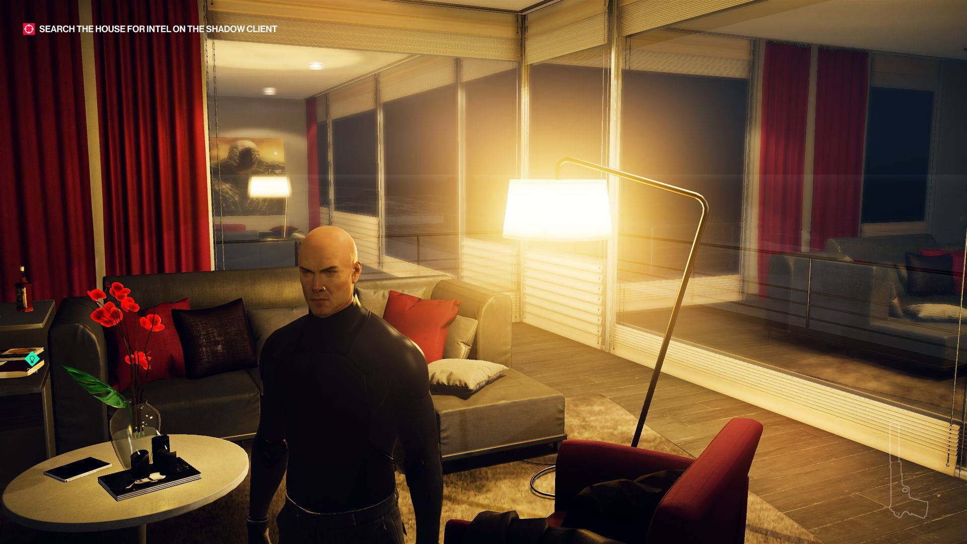Hitman 2, bald man, black turtleneck, Full HD Desktop Wallpaper