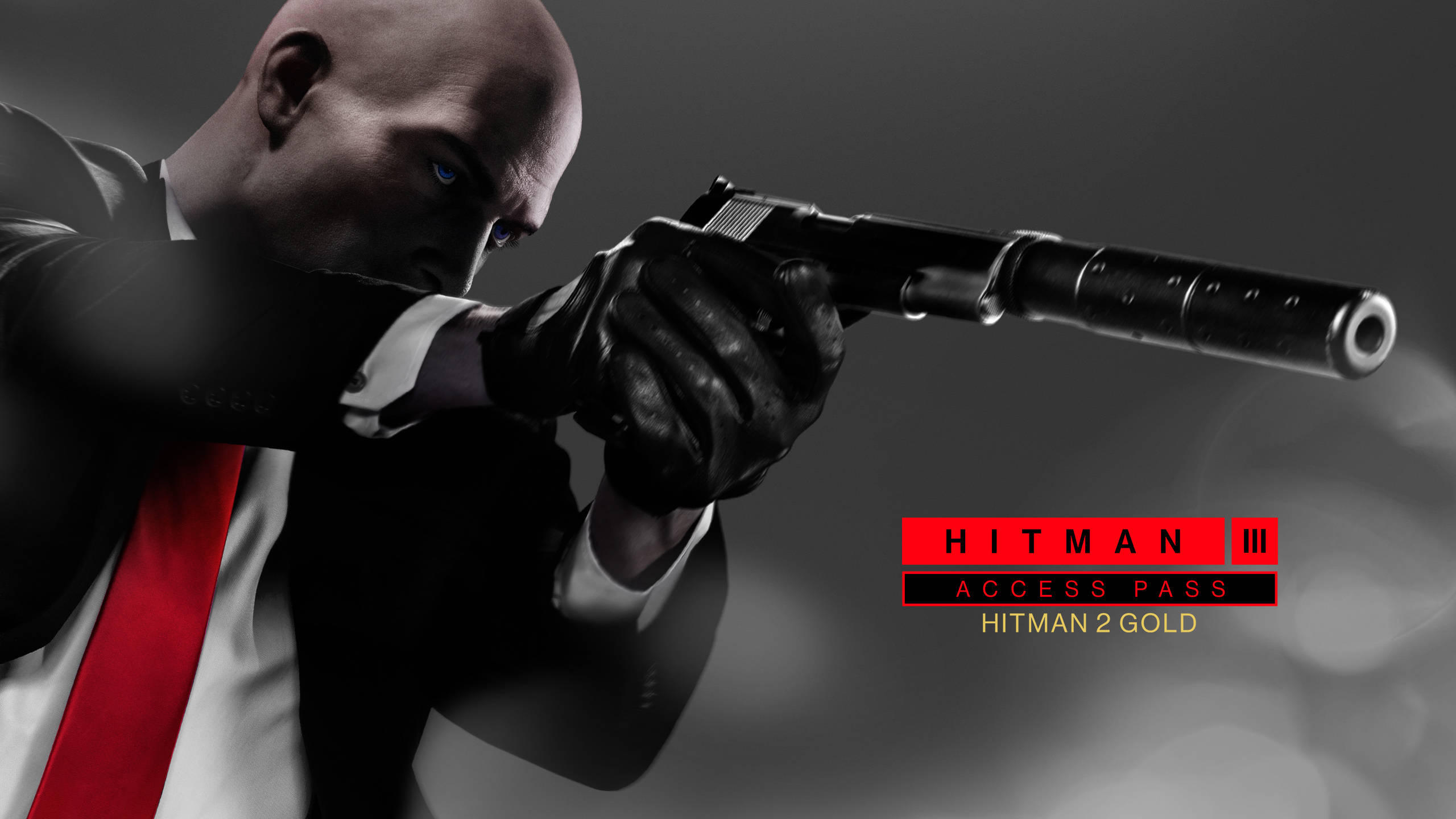 Hitman 2, red access pass, bald assassin, 2K Desktop Wallpaper