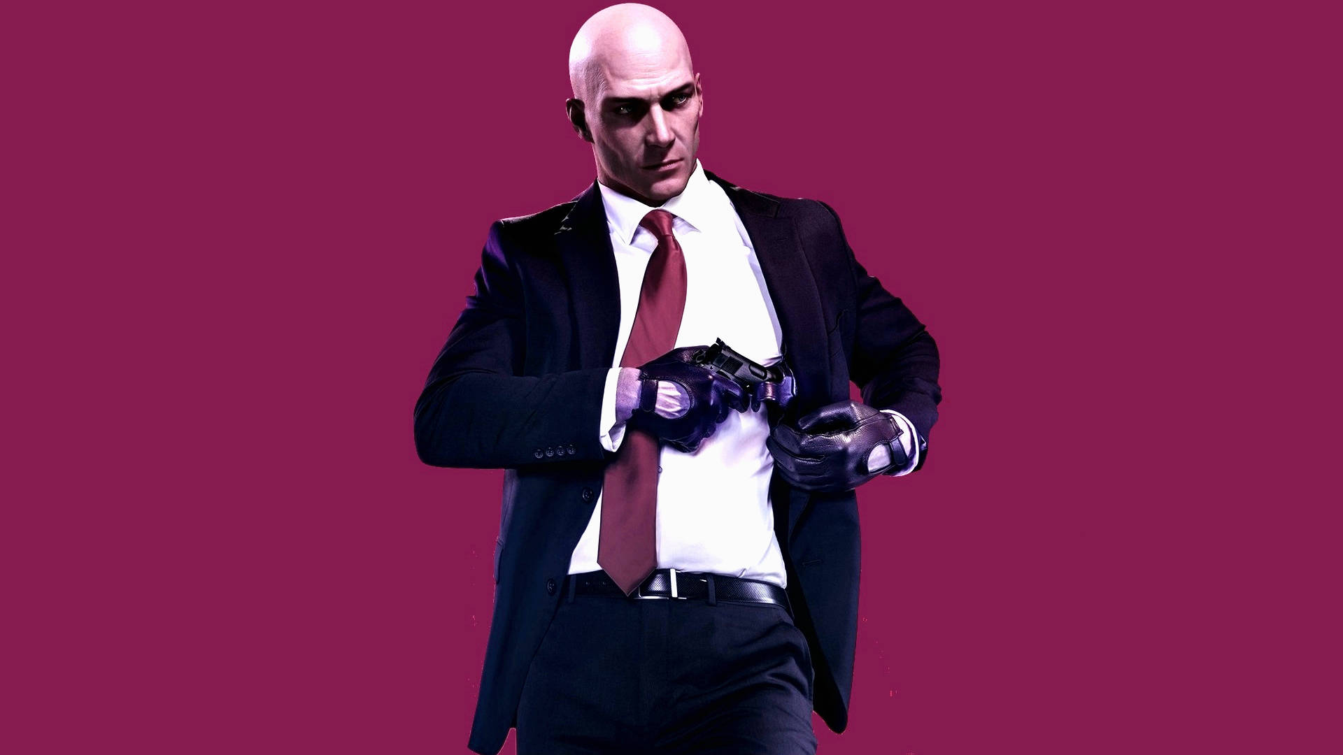 Hitman, bald man, dark suit, Full HD Desktop Wallpaper