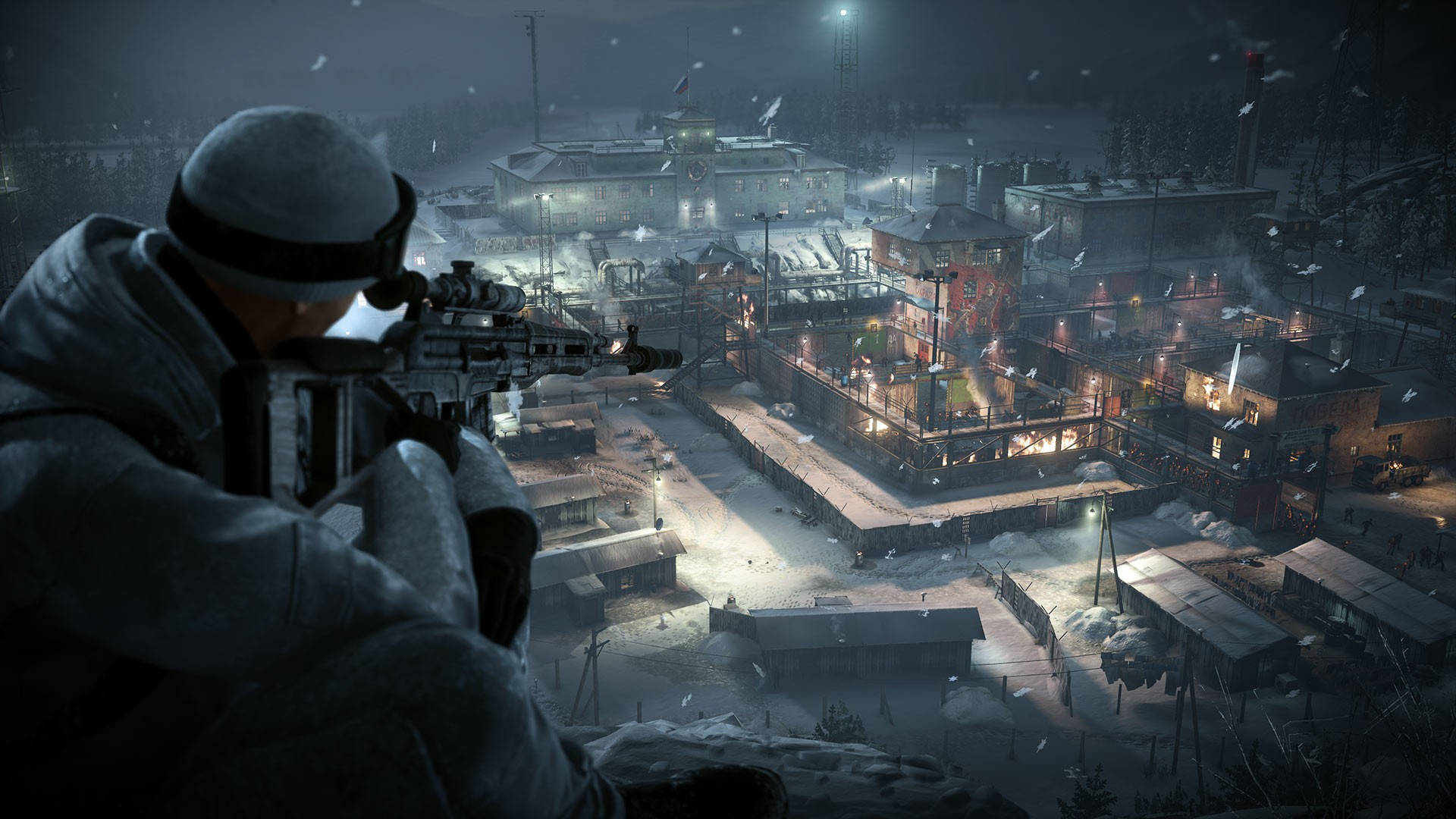 Hitman 2, sniper, winter, Full HD Desktop Wallpaper
