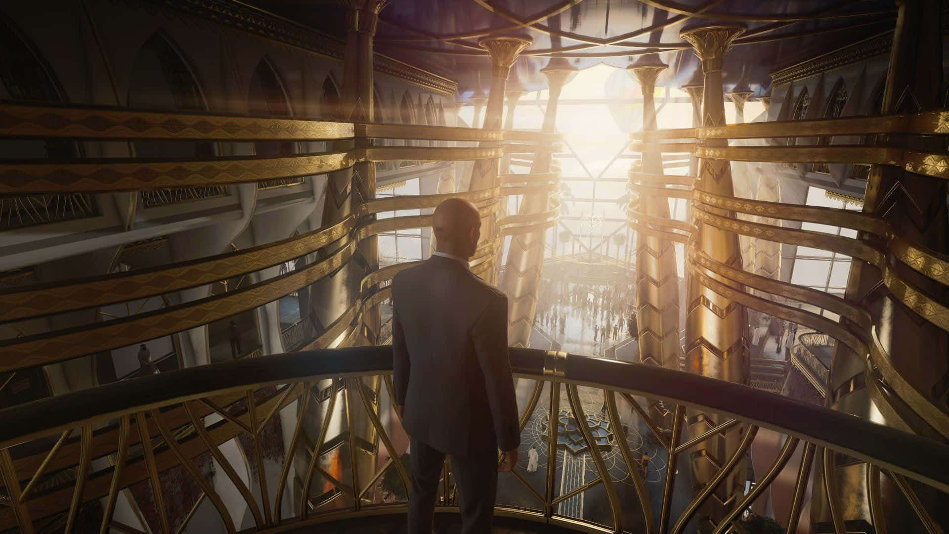 Hitman 3, bald man, suit, Full HD Desktop Wallpaper