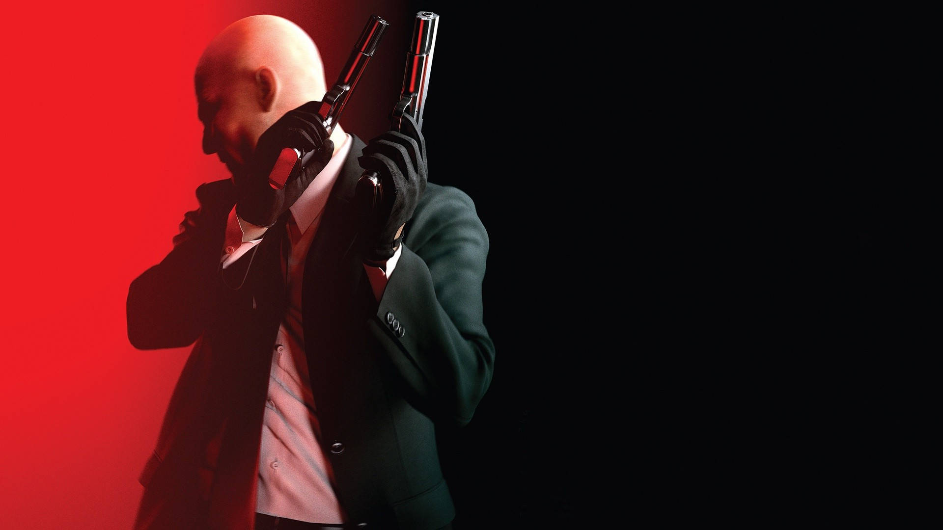 Hitman, black, red, Full HD Desktop Wallpaper