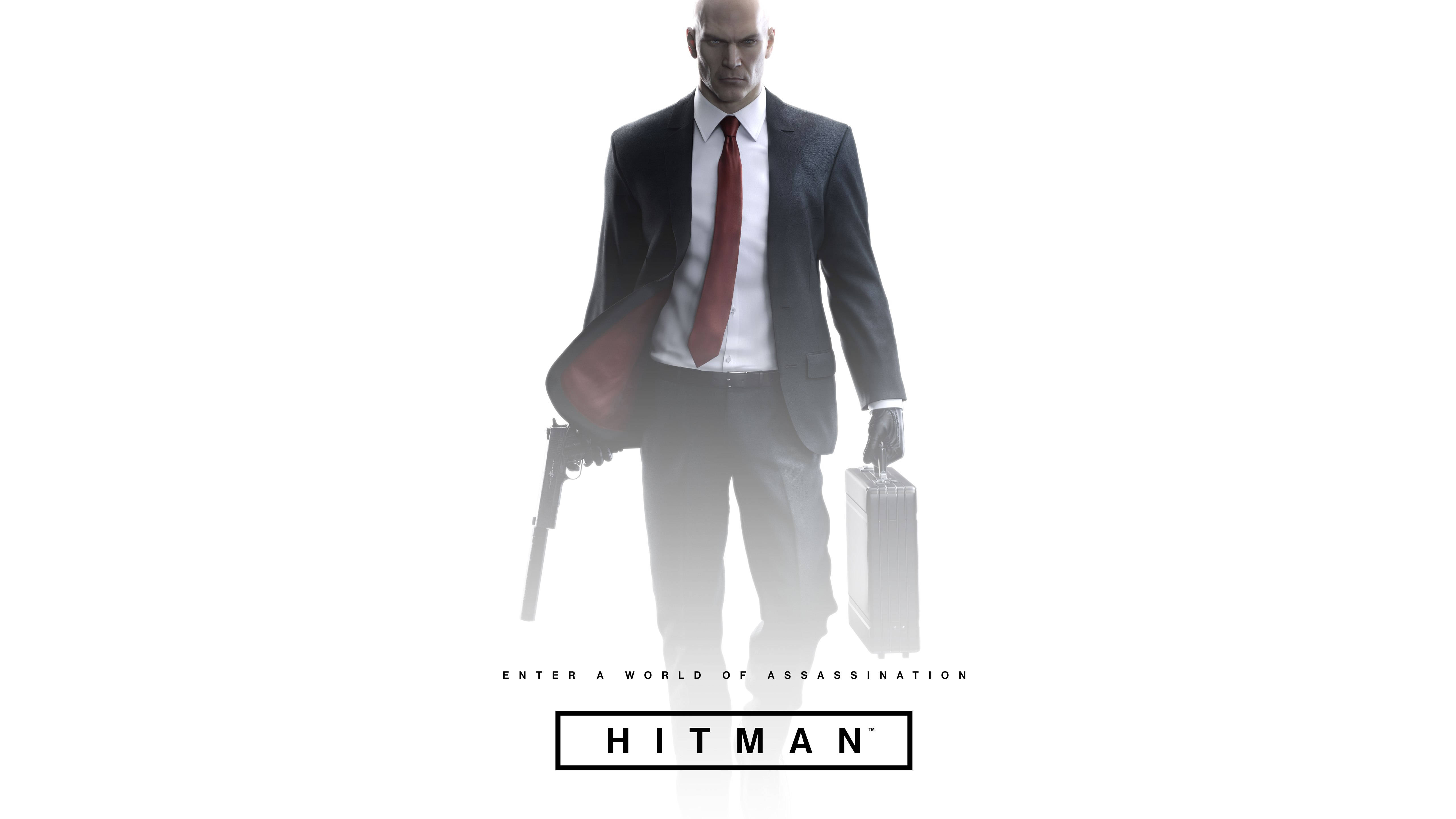 Hitman, bald man, dark suit, 5K Desktop Wallpaper