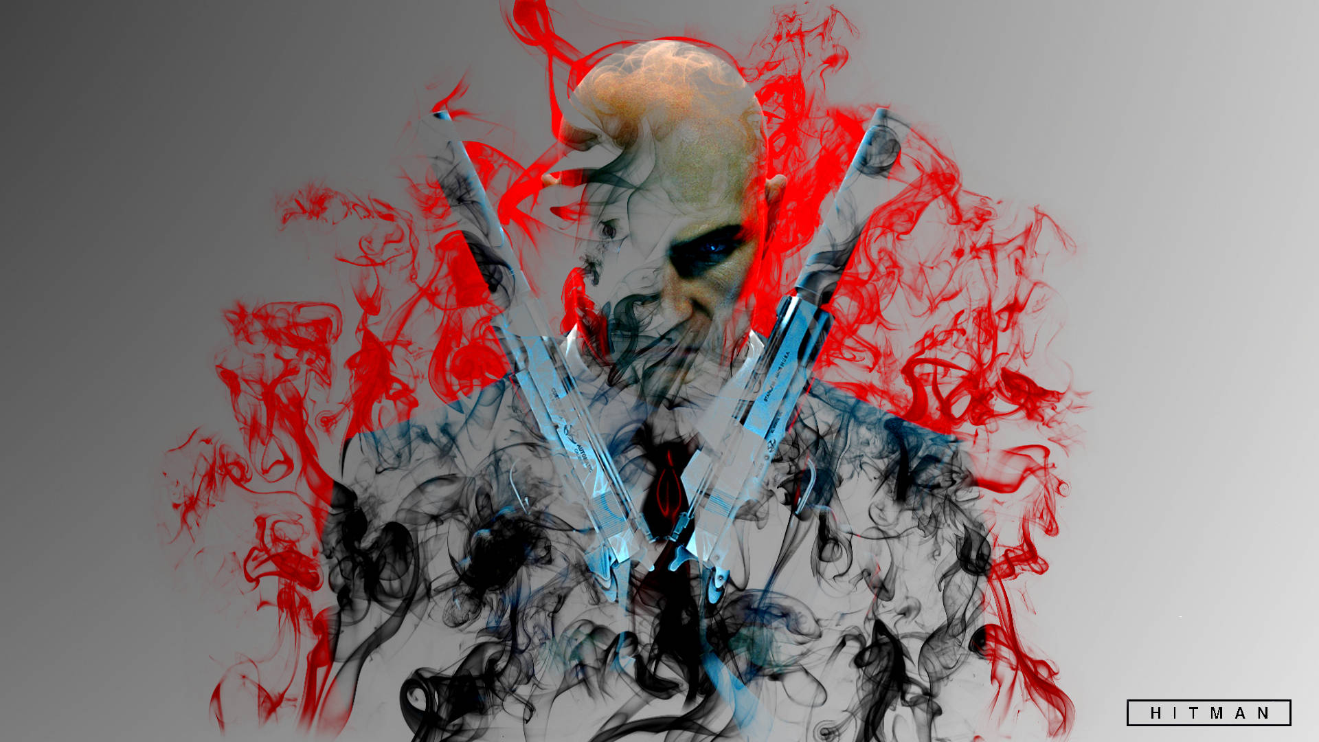 Hitman Absolution HD, black, red, Full HD Desktop Wallpaper