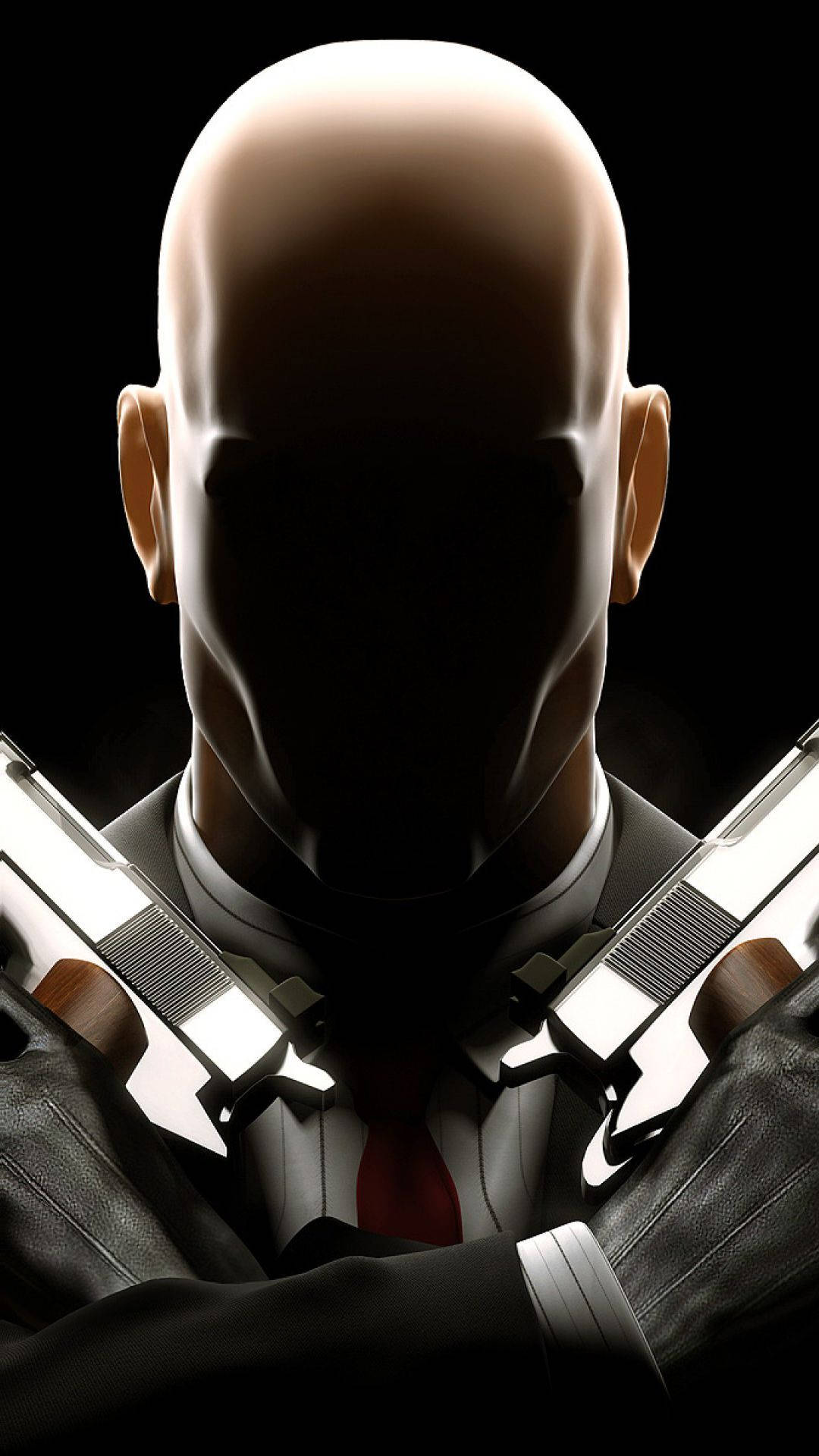 Hitman, bald man in a suit, red tie, Full HD Phone Wallpaper