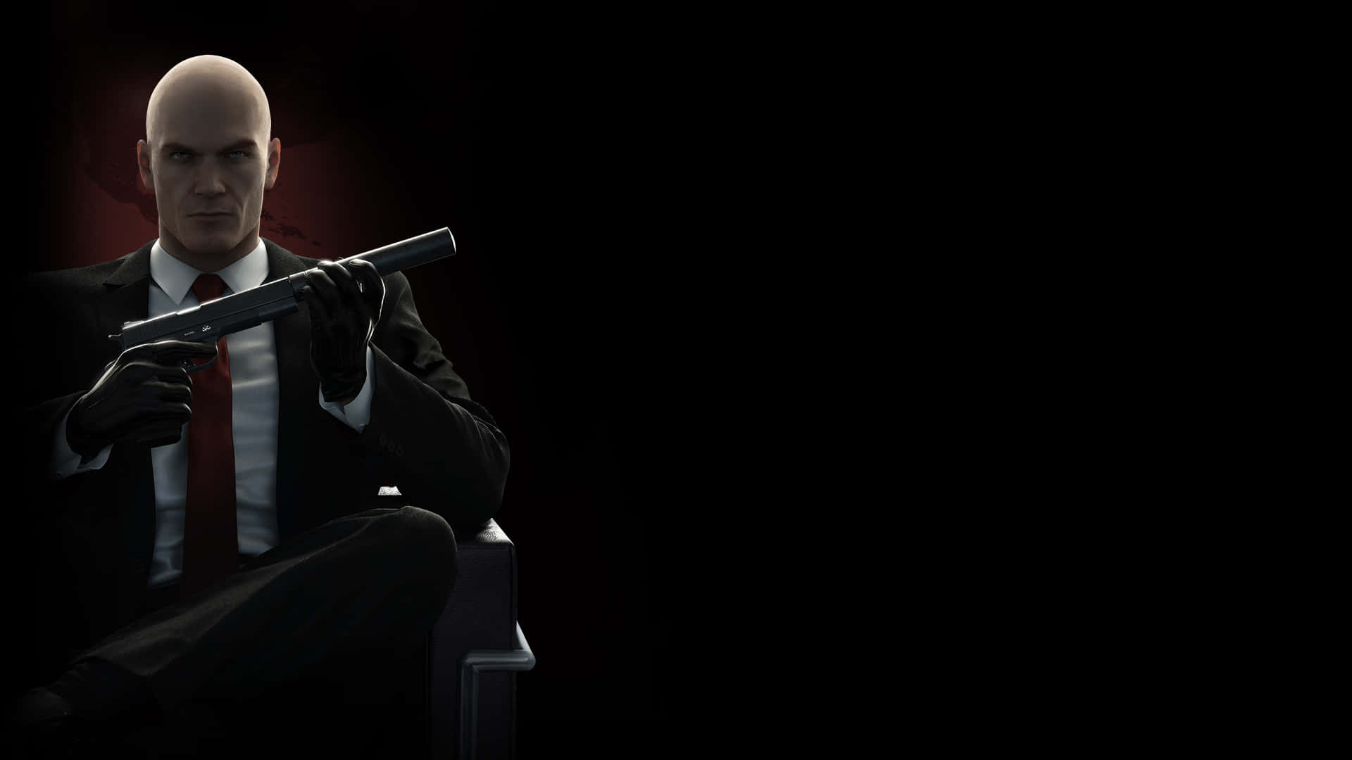 Hitman, bald man, black suit, Full HD Desktop Wallpaper