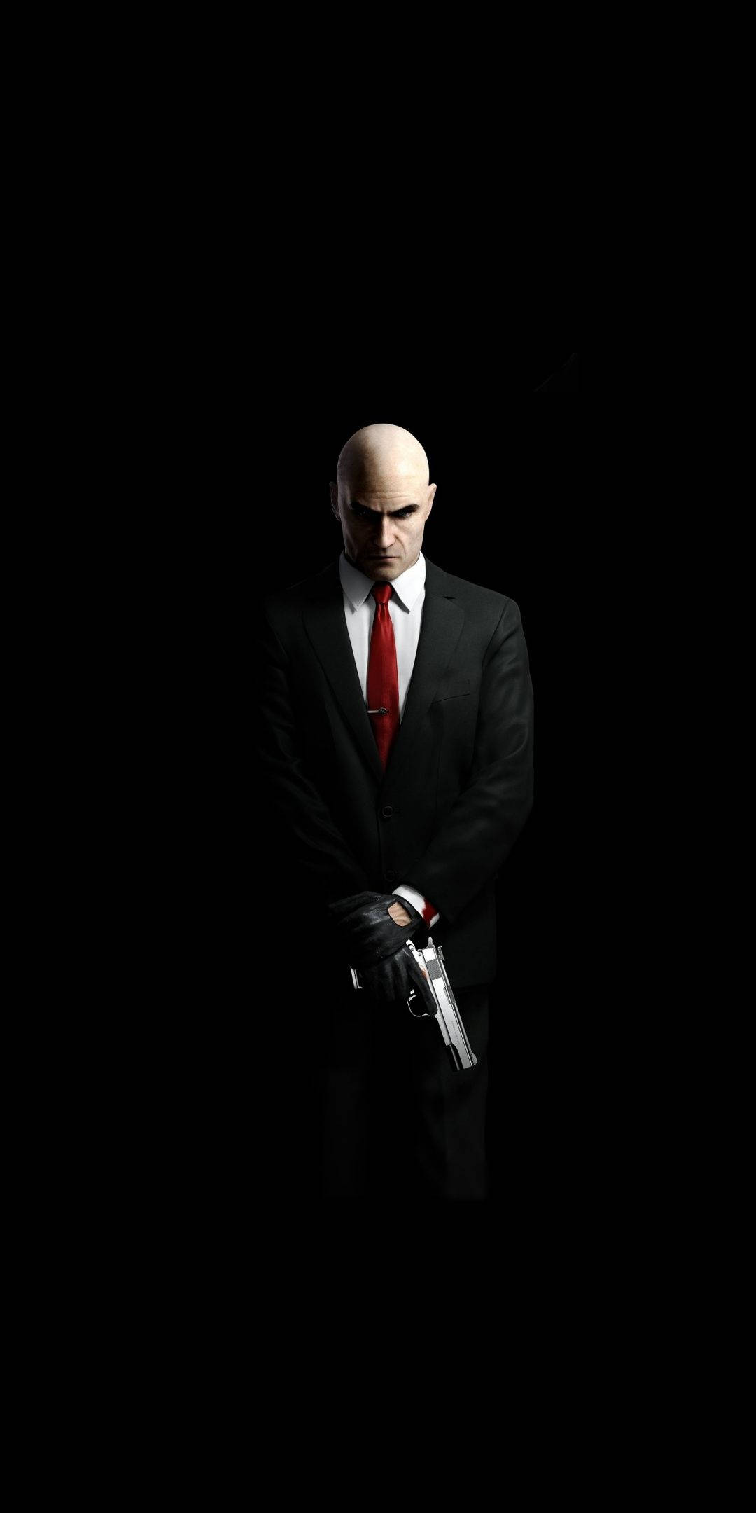 Hitman, black suit, red tie, Full HD Phone Wallpaper