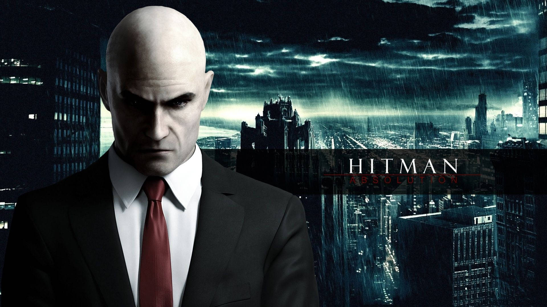 Hitman, bald man, black suit, Full HD Desktop Wallpaper