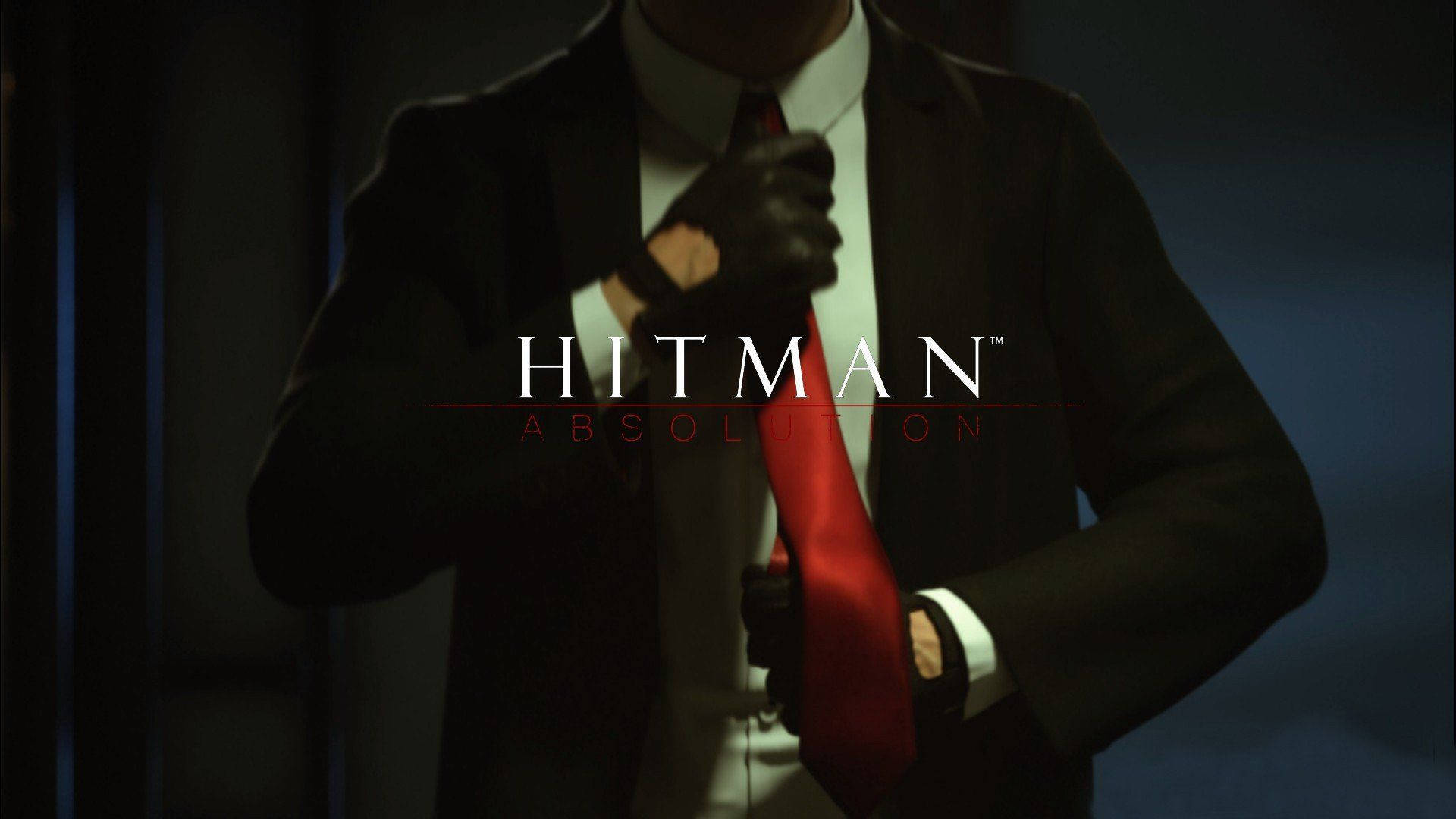 Hitman Absolution, black suit, vivid red tie, Full HD Desktop Wallpaper