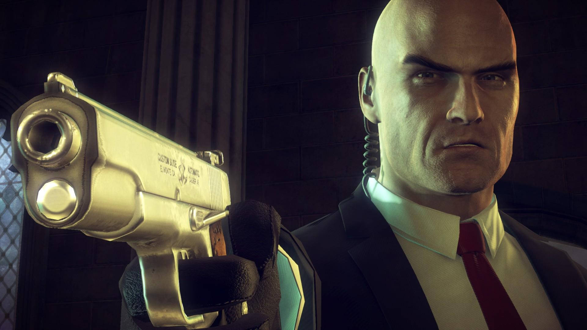 Hitman, bald man, suit, Full HD Desktop Wallpaper